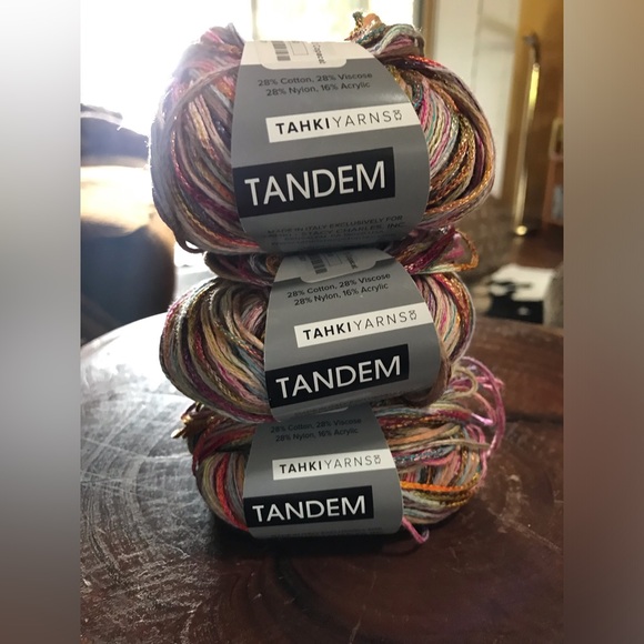 Lot Of 3 Tahki Yarns Tandem Multicolor Worsted Yarn balls, New Old Stock, Italy - Picture 1 of 8
